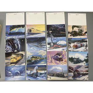 Leanin Tree Christmas Holiday Cards 32 Assortment Trains Scenic No Envelopes